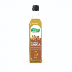 PARIPURNI Cold Pressed Groundnut Oil | 2 Litre | Organic Wood Pressed Oil | Cooking Oil | Peanut Oil