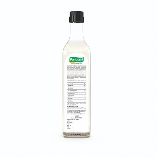 PARIPURNI Cold Cold Pressed Coconut Oil - 1 Litre 