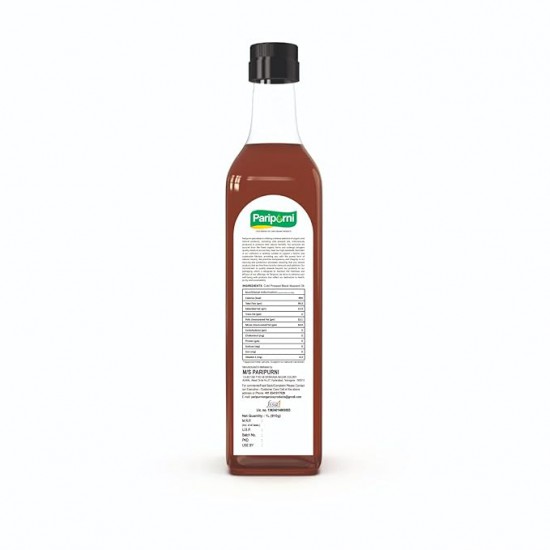 PARIPURNI Cold Pressed Black Mustard Oil - 1L | Plastic Bottle 