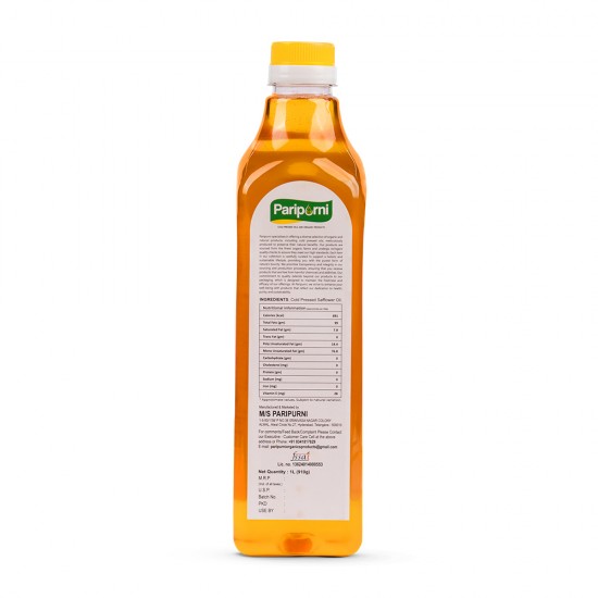 PARIPURNI Cold Pressed Safflower Oil 1 Litre